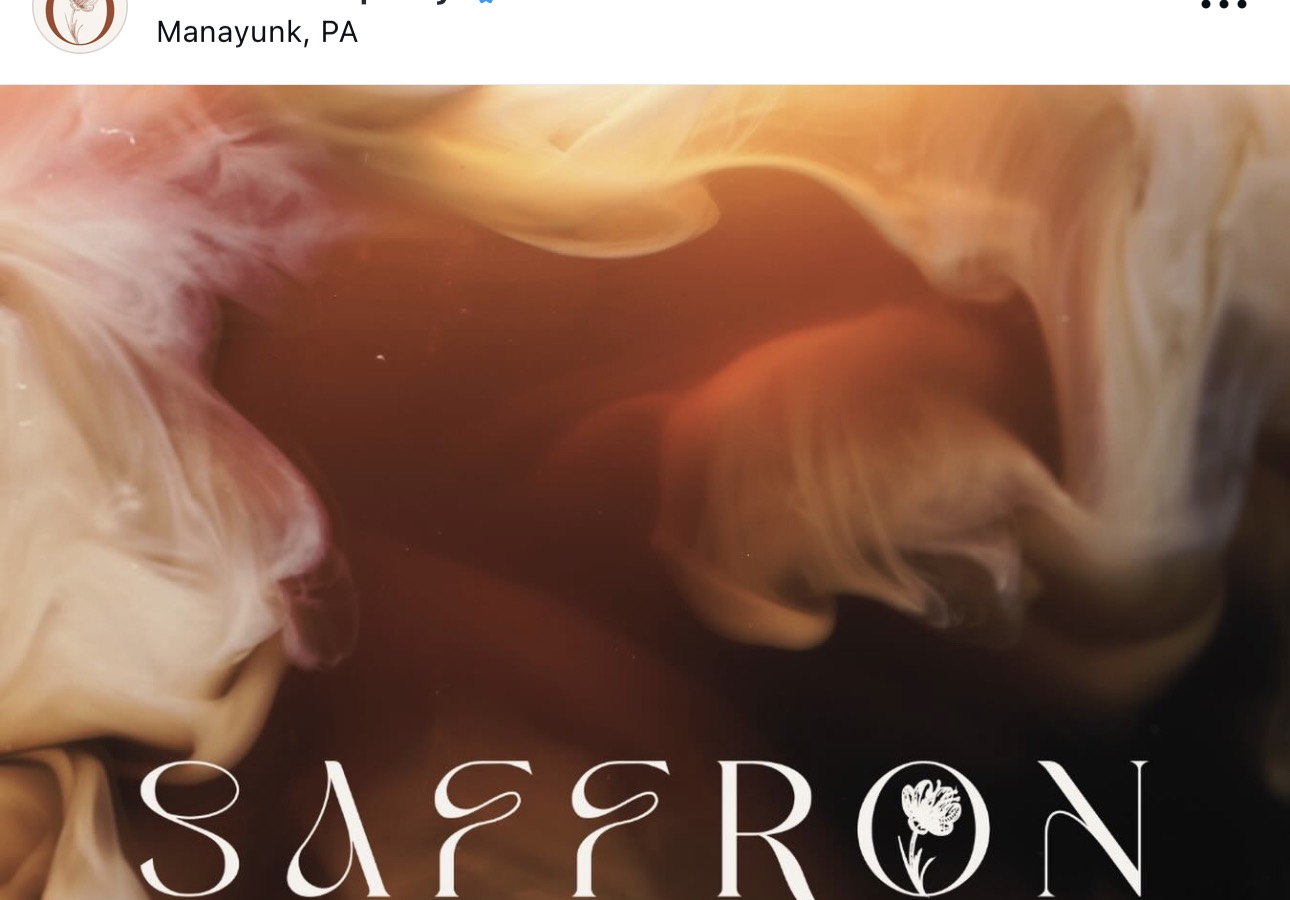 The warm interior of Saffron Cafe on Main Street in Manayunk.